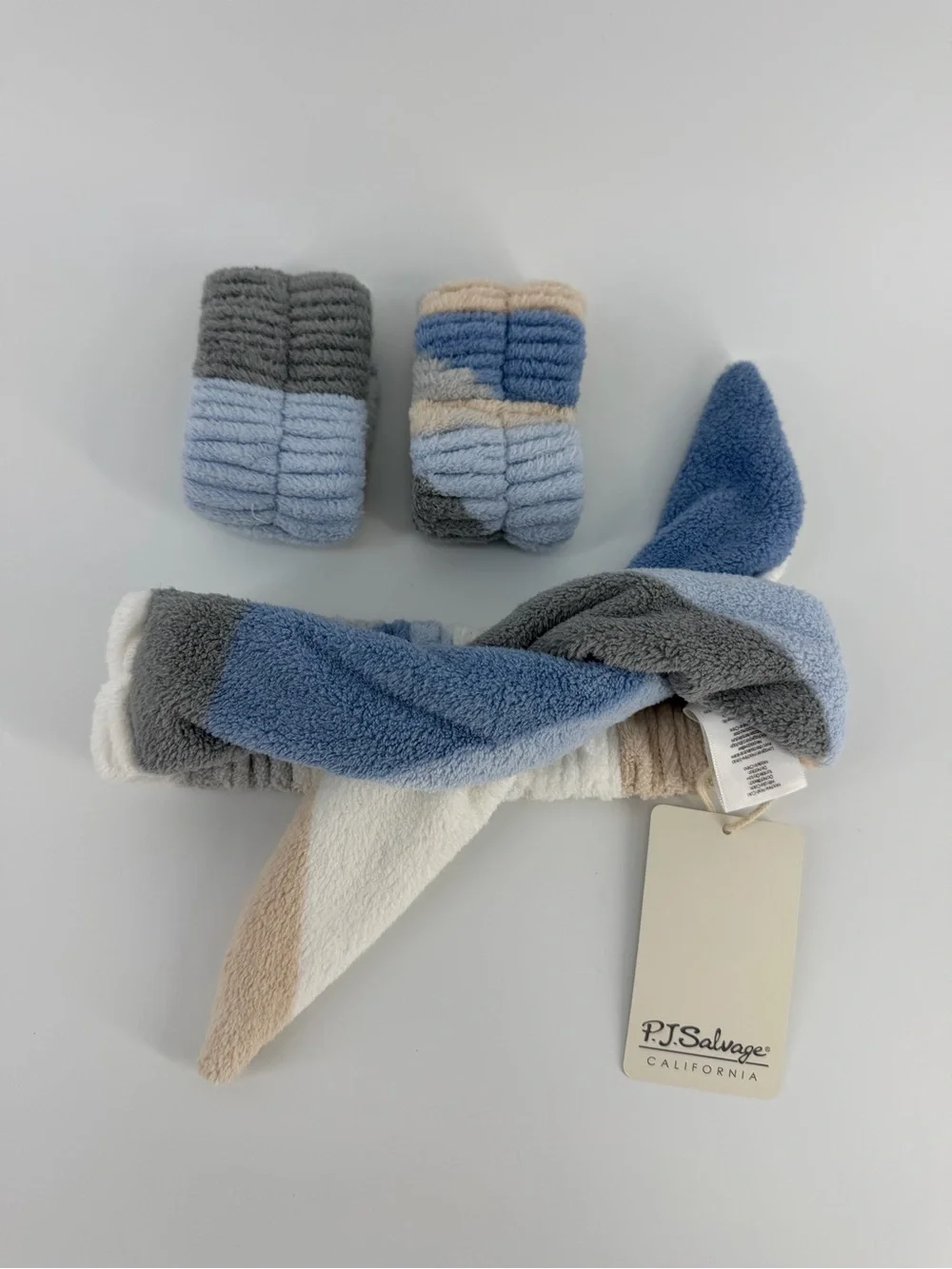 NWT PJ Salvage Spa Headband and Wristbands Matching Set, Self-Care/Skincare/Bath